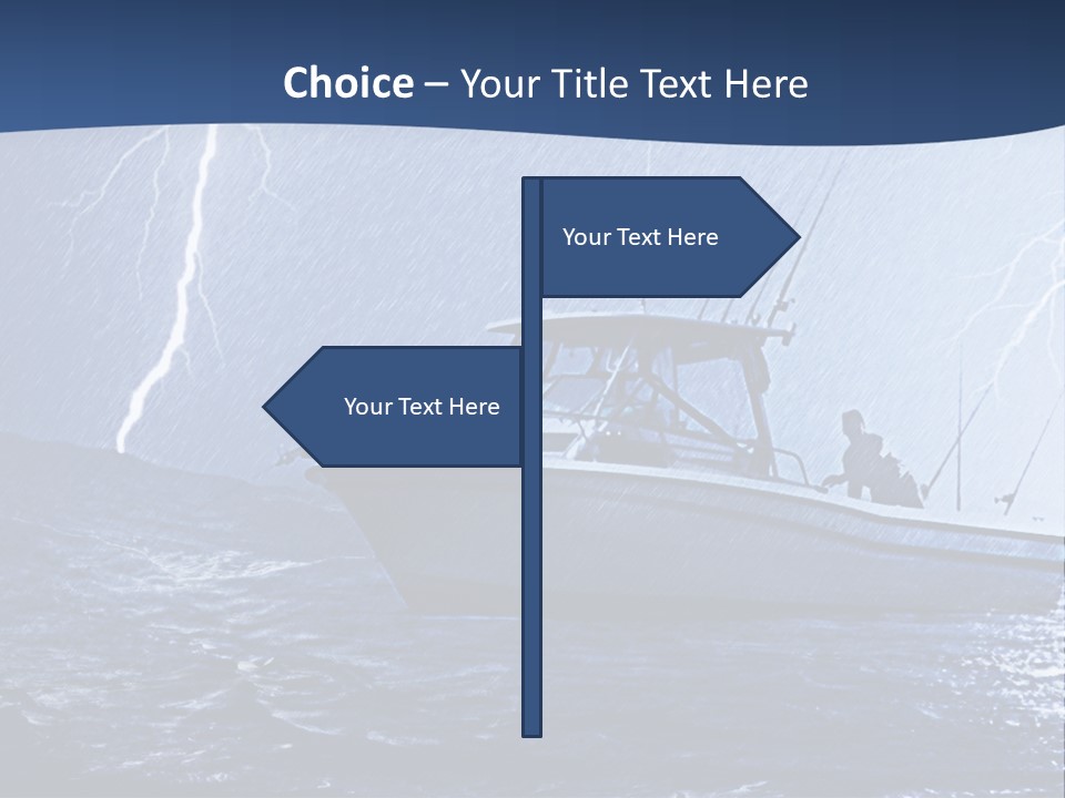 A Boat In The Middle Of A Body Of Water PowerPoint Template