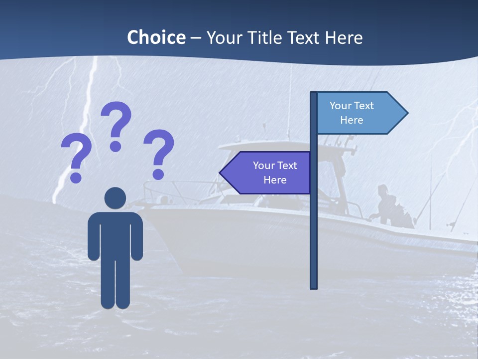 A Boat In The Middle Of A Body Of Water PowerPoint Template