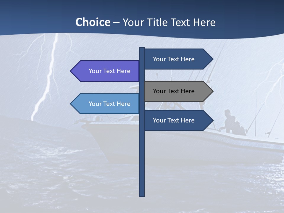 A Boat In The Middle Of A Body Of Water PowerPoint Template
