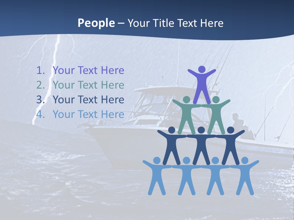 A Boat In The Middle Of A Body Of Water PowerPoint Template