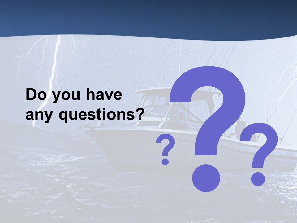 A Boat In The Middle Of A Body Of Water PowerPoint Template