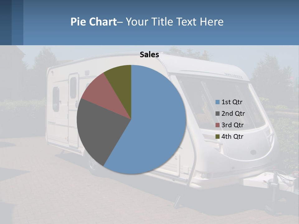 A White Motor Home Parked In A Driveway PowerPoint Template