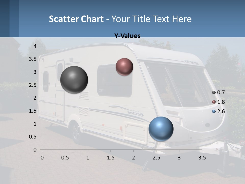 A White Motor Home Parked In A Driveway PowerPoint Template