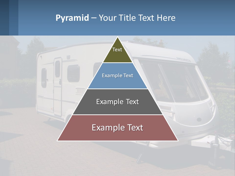 A White Motor Home Parked In A Driveway PowerPoint Template