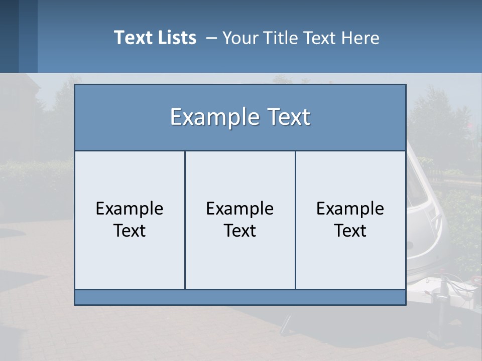 A White Motor Home Parked In A Driveway PowerPoint Template