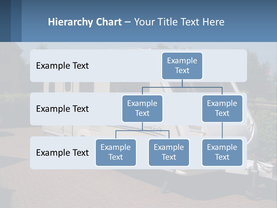 A White Motor Home Parked In A Driveway PowerPoint Template