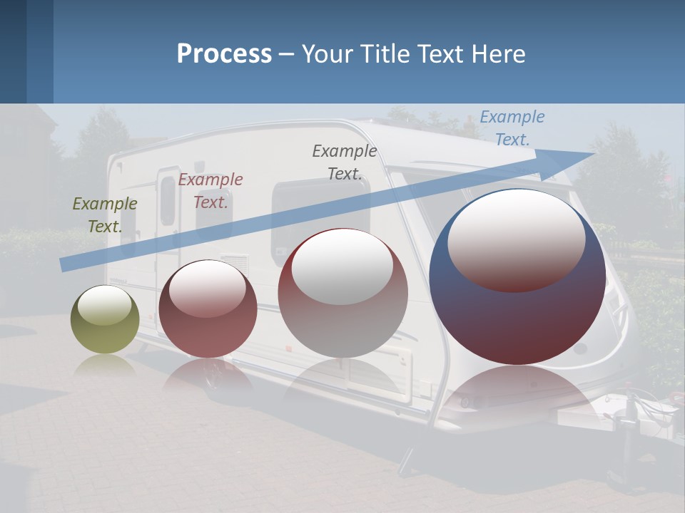 A White Motor Home Parked In A Driveway PowerPoint Template