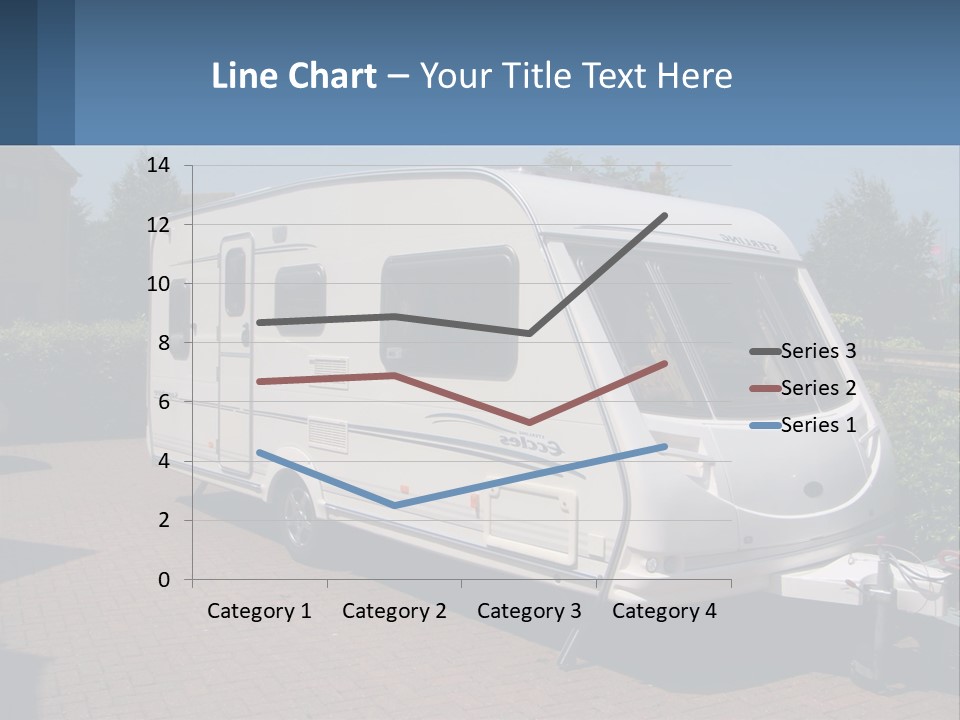A White Motor Home Parked In A Driveway PowerPoint Template