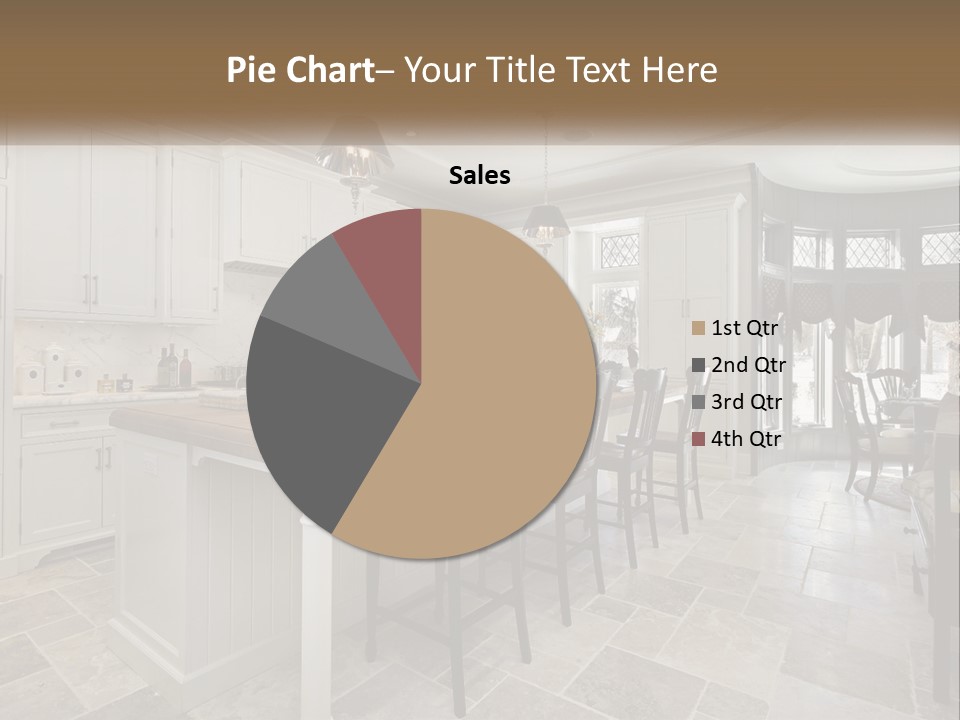 A Large Kitchen With A Table And Chairs PowerPoint Template