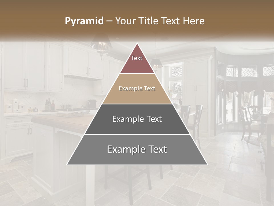 A Large Kitchen With A Table And Chairs PowerPoint Template
