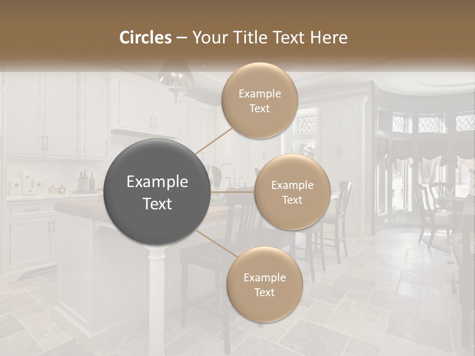 A Large Kitchen With A Table And Chairs PowerPoint Template