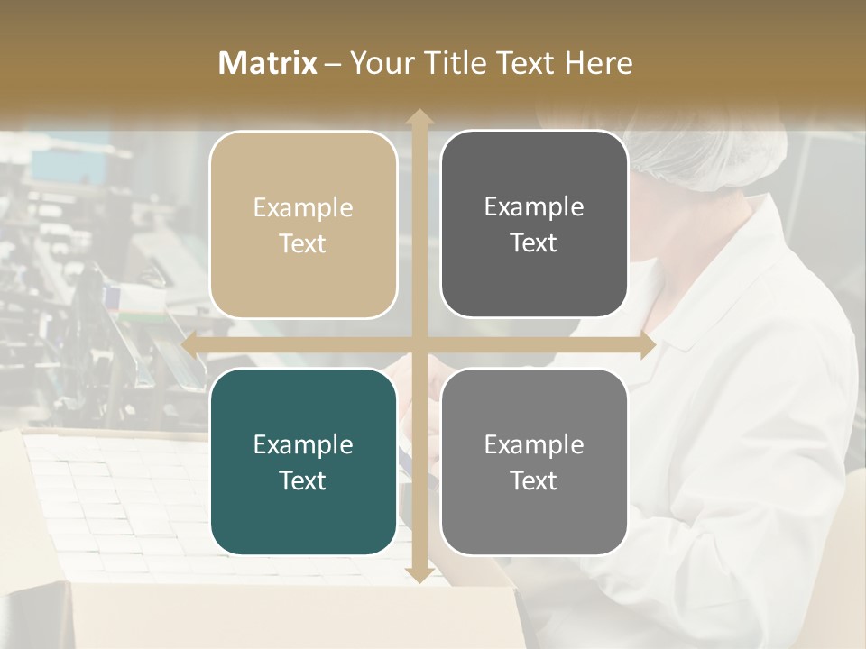 A Woman In A Factory Working On A Machine PowerPoint Template