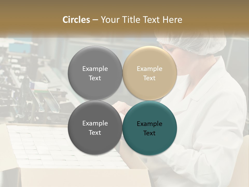 A Woman In A Factory Working On A Machine PowerPoint Template