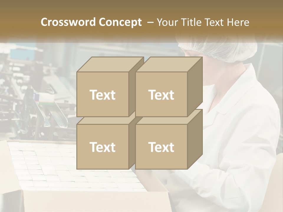 A Woman In A Factory Working On A Machine PowerPoint Template