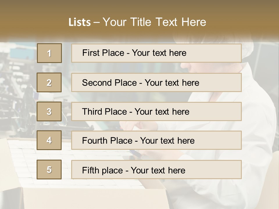 A Woman In A Factory Working On A Machine PowerPoint Template