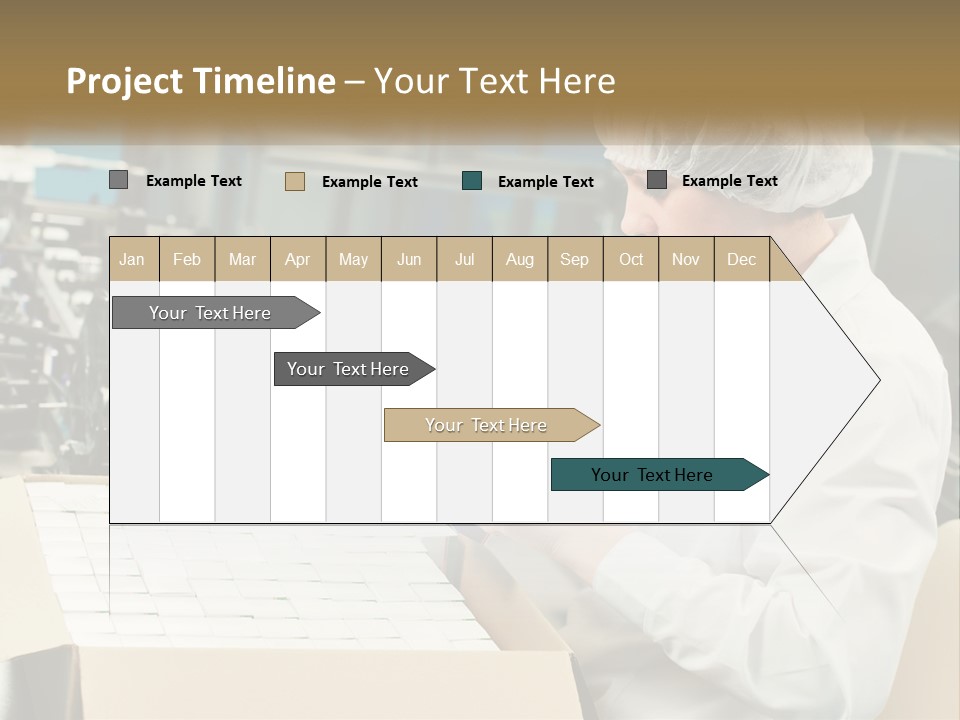 A Woman In A Factory Working On A Machine PowerPoint Template