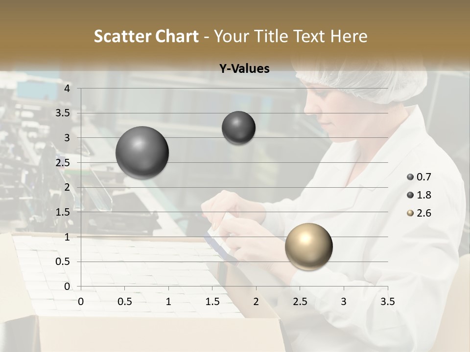 A Woman In A Factory Working On A Machine PowerPoint Template