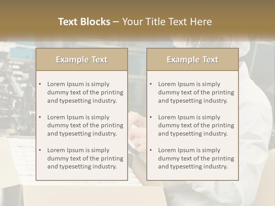 A Woman In A Factory Working On A Machine PowerPoint Template
