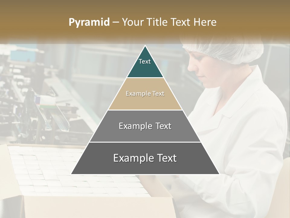A Woman In A Factory Working On A Machine PowerPoint Template