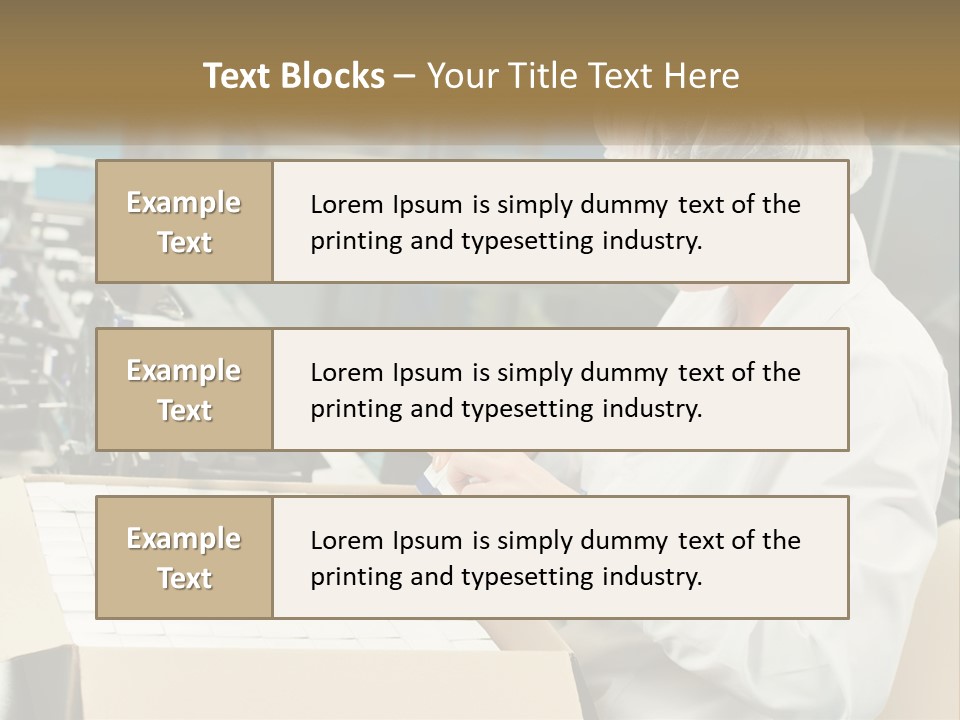 A Woman In A Factory Working On A Machine PowerPoint Template