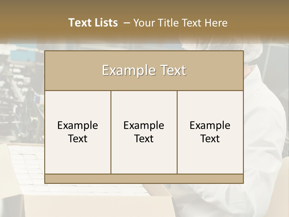 A Woman In A Factory Working On A Machine PowerPoint Template