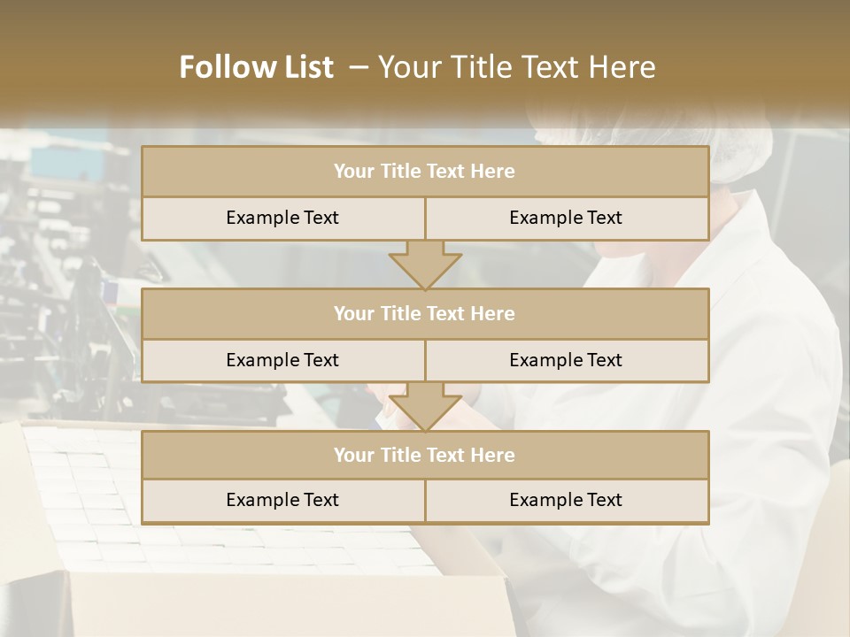A Woman In A Factory Working On A Machine PowerPoint Template