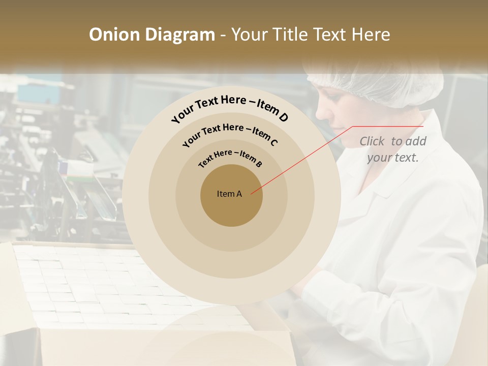 A Woman In A Factory Working On A Machine PowerPoint Template