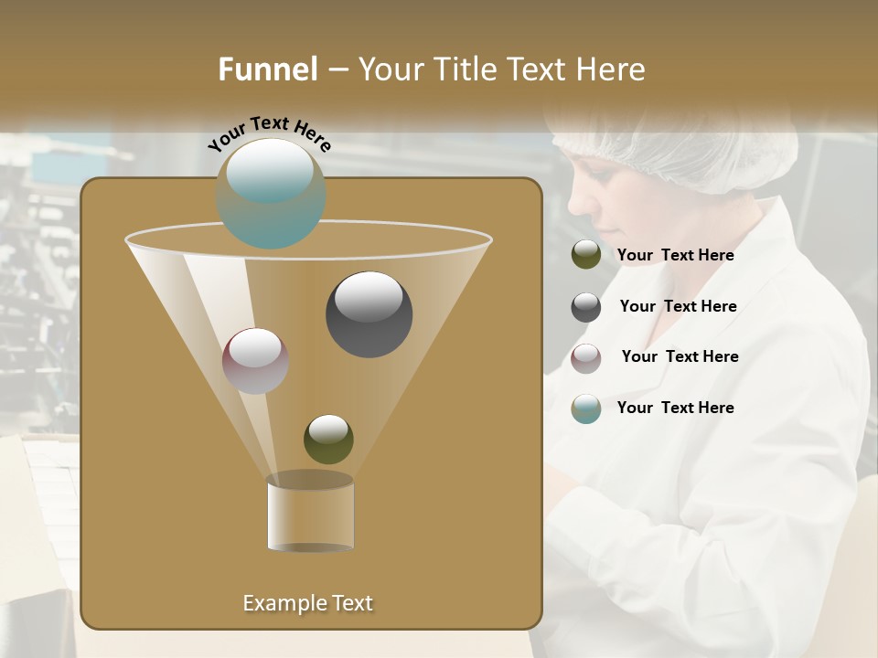 A Woman In A Factory Working On A Machine PowerPoint Template