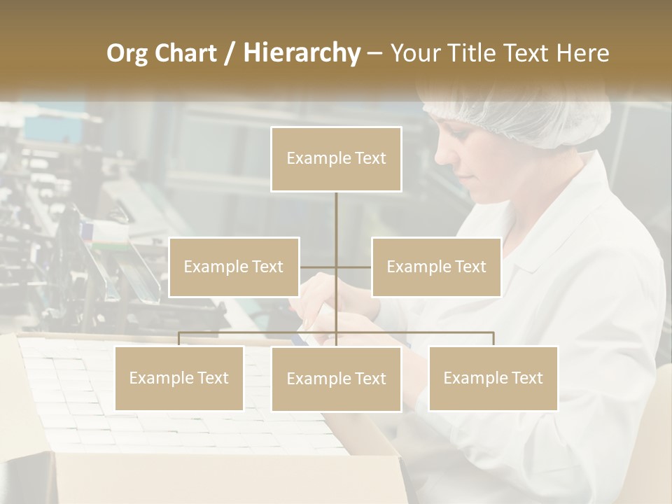A Woman In A Factory Working On A Machine PowerPoint Template