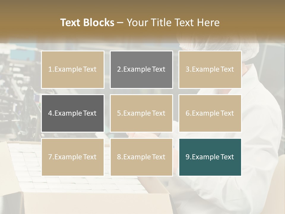 A Woman In A Factory Working On A Machine PowerPoint Template