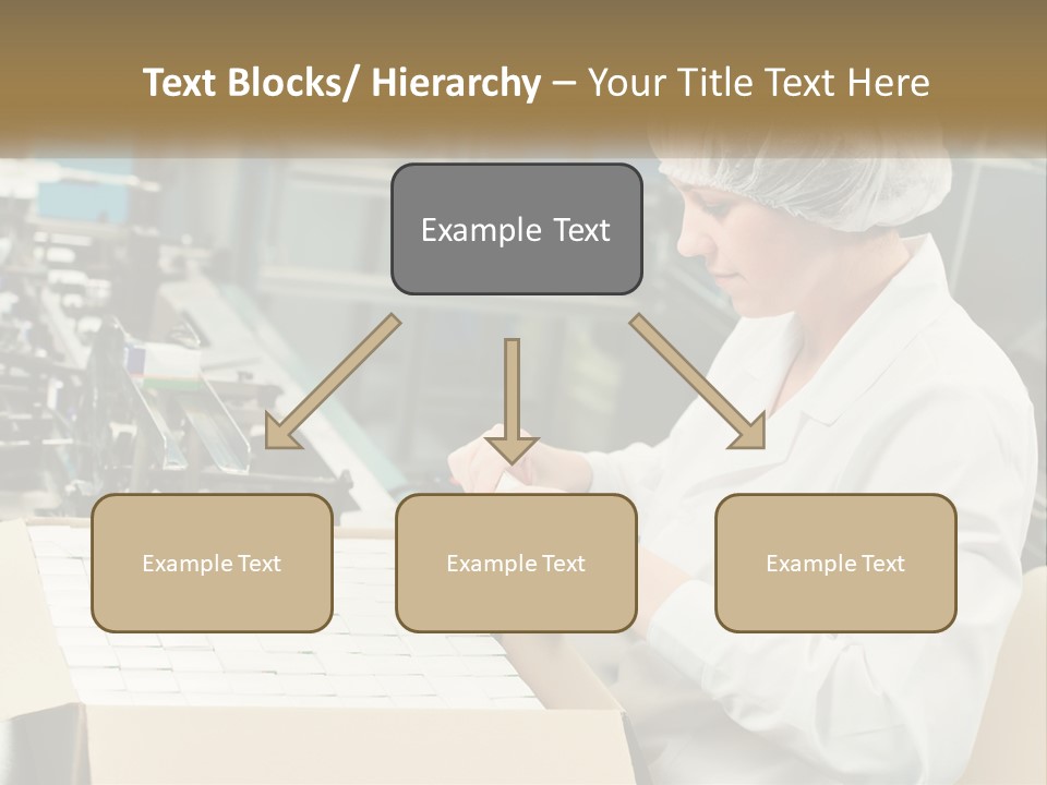 A Woman In A Factory Working On A Machine PowerPoint Template