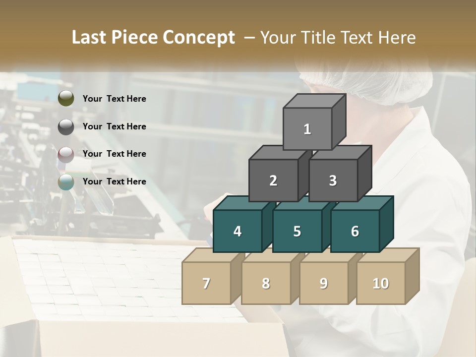 A Woman In A Factory Working On A Machine PowerPoint Template