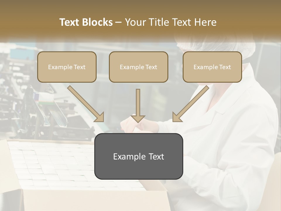 A Woman In A Factory Working On A Machine PowerPoint Template
