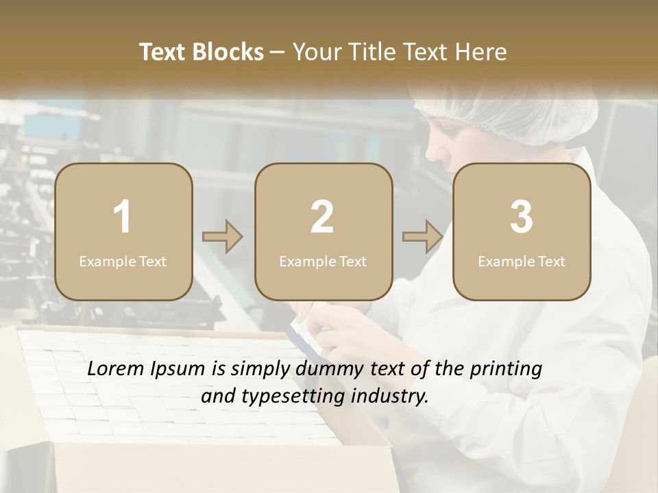 A Woman In A Factory Working On A Machine PowerPoint Template