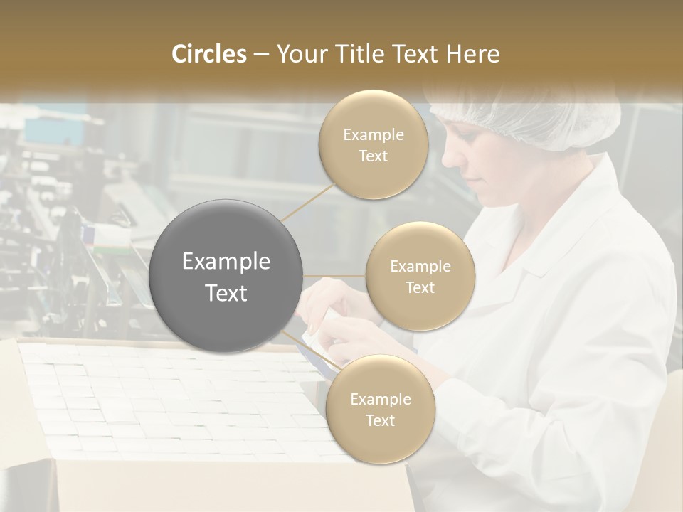 A Woman In A Factory Working On A Machine PowerPoint Template