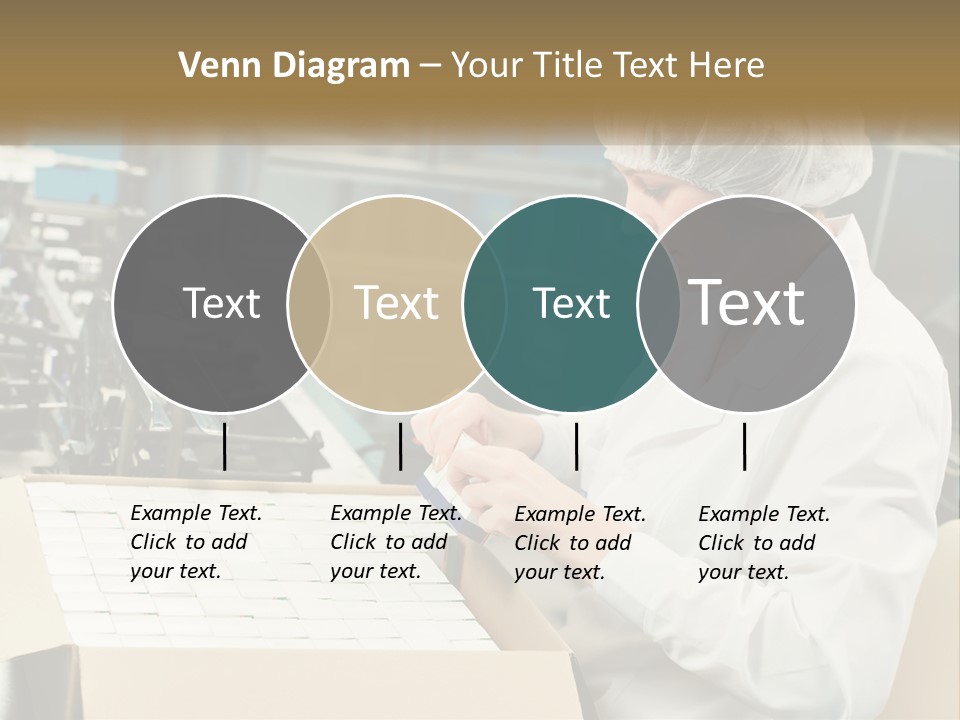 A Woman In A Factory Working On A Machine PowerPoint Template