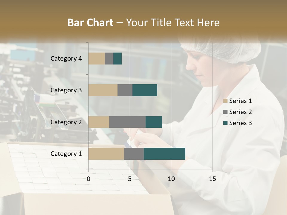 A Woman In A Factory Working On A Machine PowerPoint Template