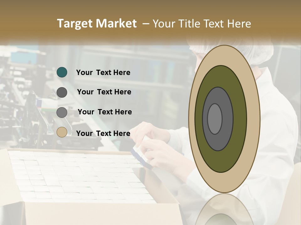 A Woman In A Factory Working On A Machine PowerPoint Template