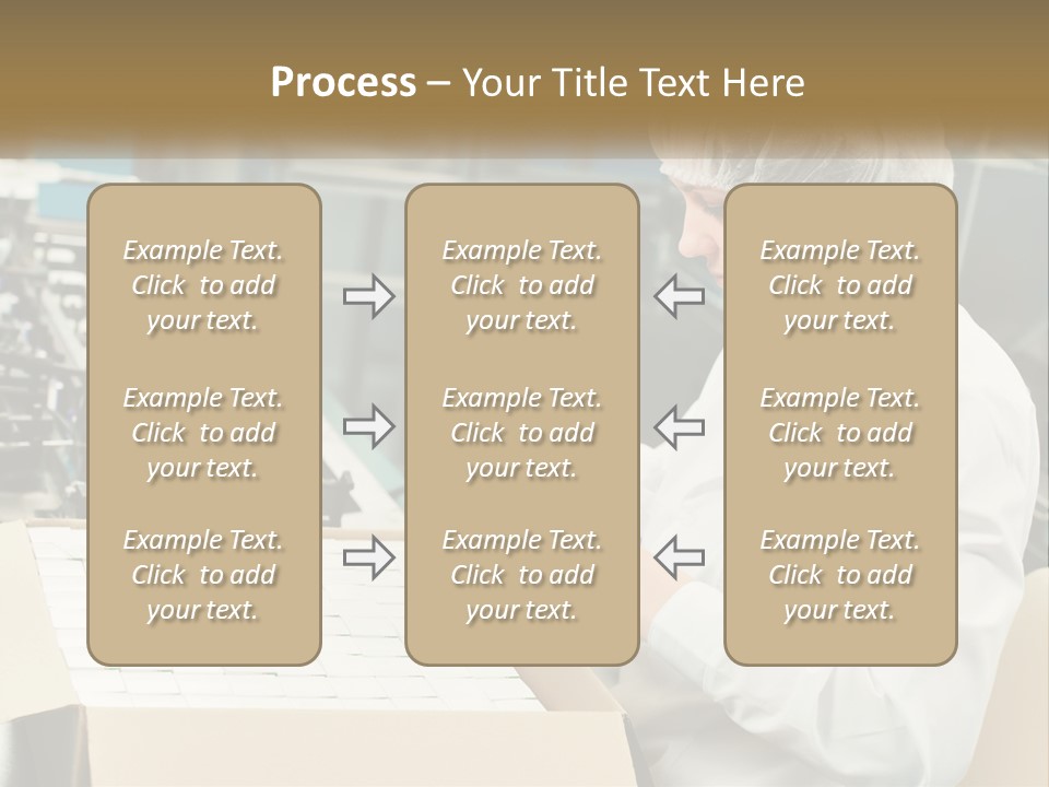 A Woman In A Factory Working On A Machine PowerPoint Template