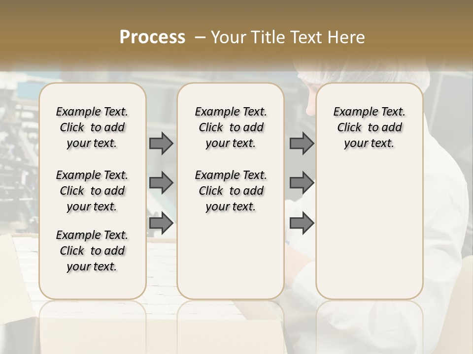 A Woman In A Factory Working On A Machine PowerPoint Template