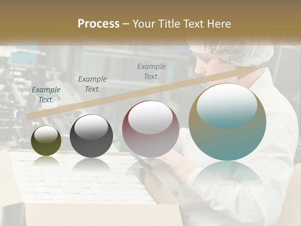 A Woman In A Factory Working On A Machine PowerPoint Template