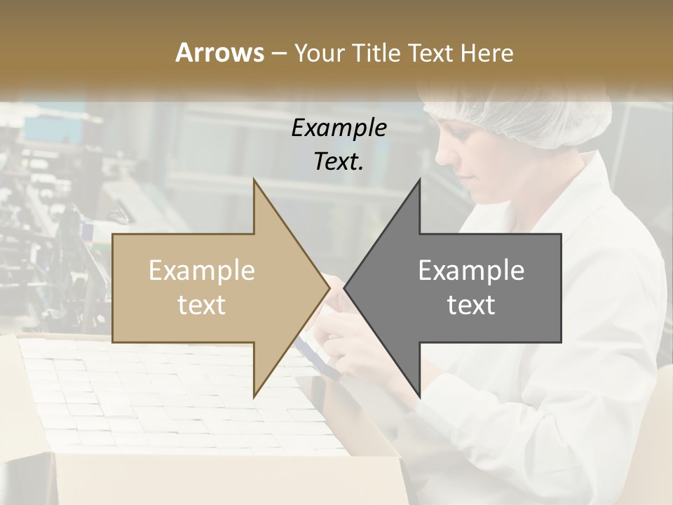 A Woman In A Factory Working On A Machine PowerPoint Template