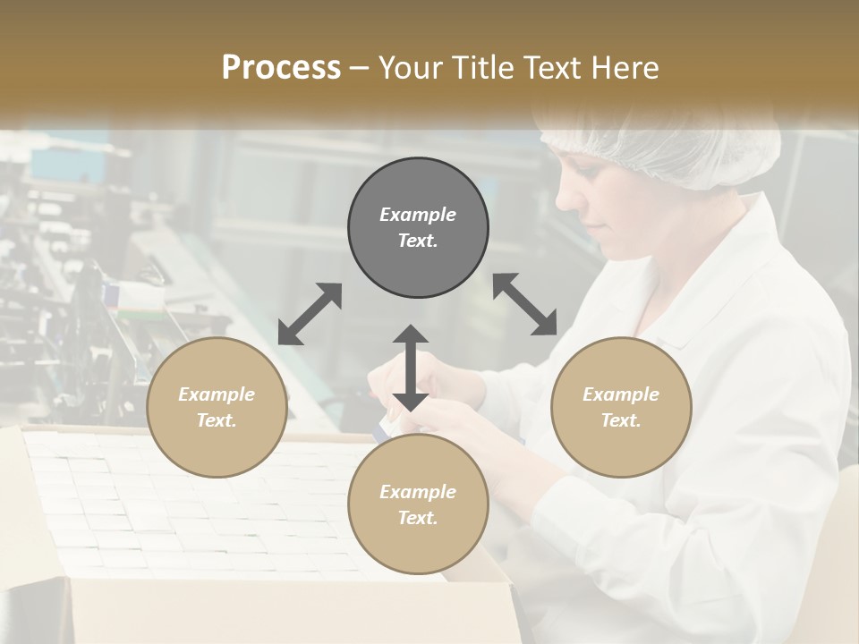 A Woman In A Factory Working On A Machine PowerPoint Template