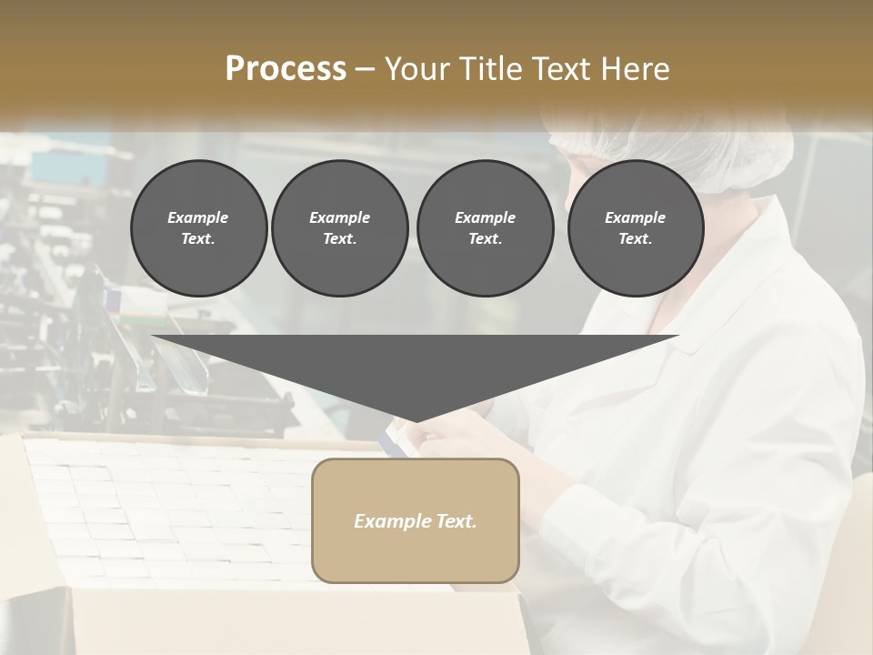 A Woman In A Factory Working On A Machine PowerPoint Template
