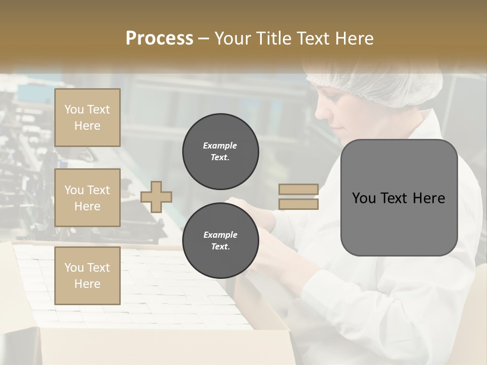 A Woman In A Factory Working On A Machine PowerPoint Template