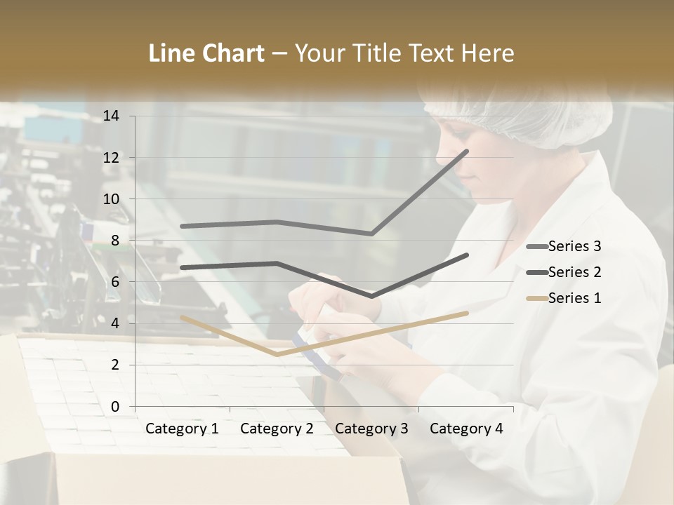 A Woman In A Factory Working On A Machine PowerPoint Template