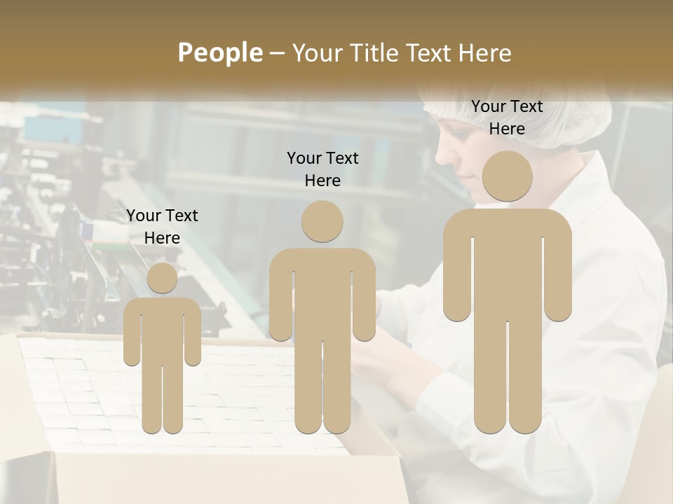 A Woman In A Factory Working On A Machine PowerPoint Template