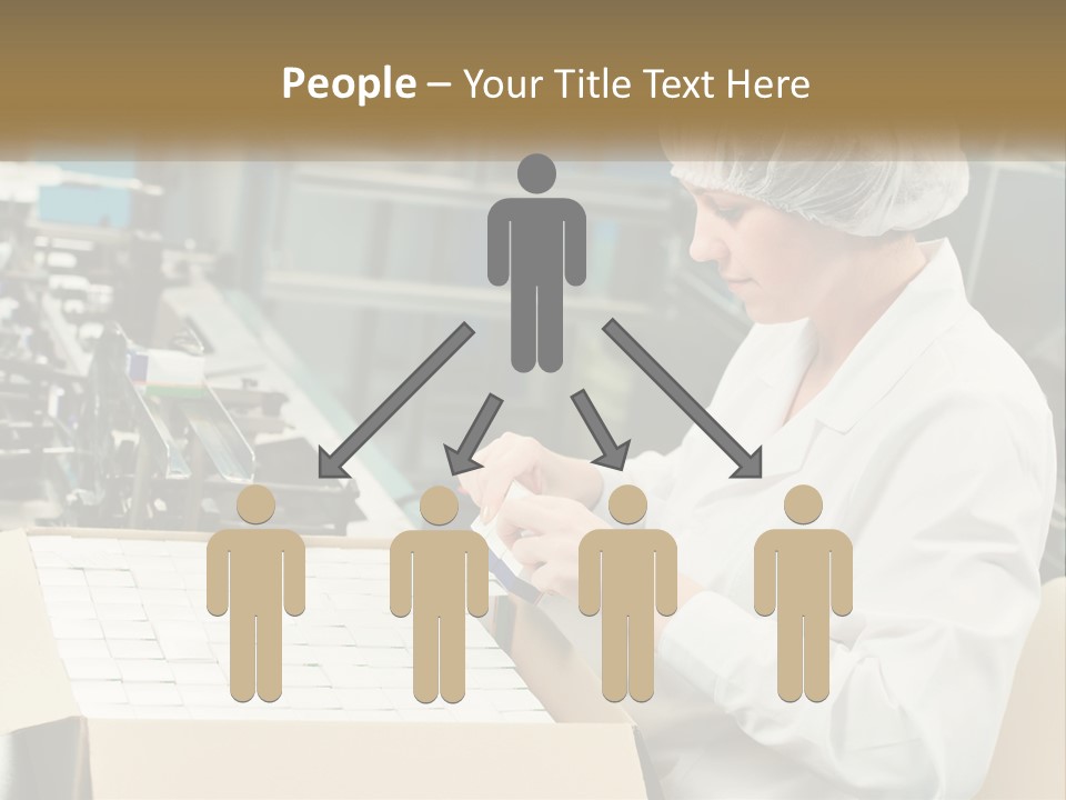 A Woman In A Factory Working On A Machine PowerPoint Template