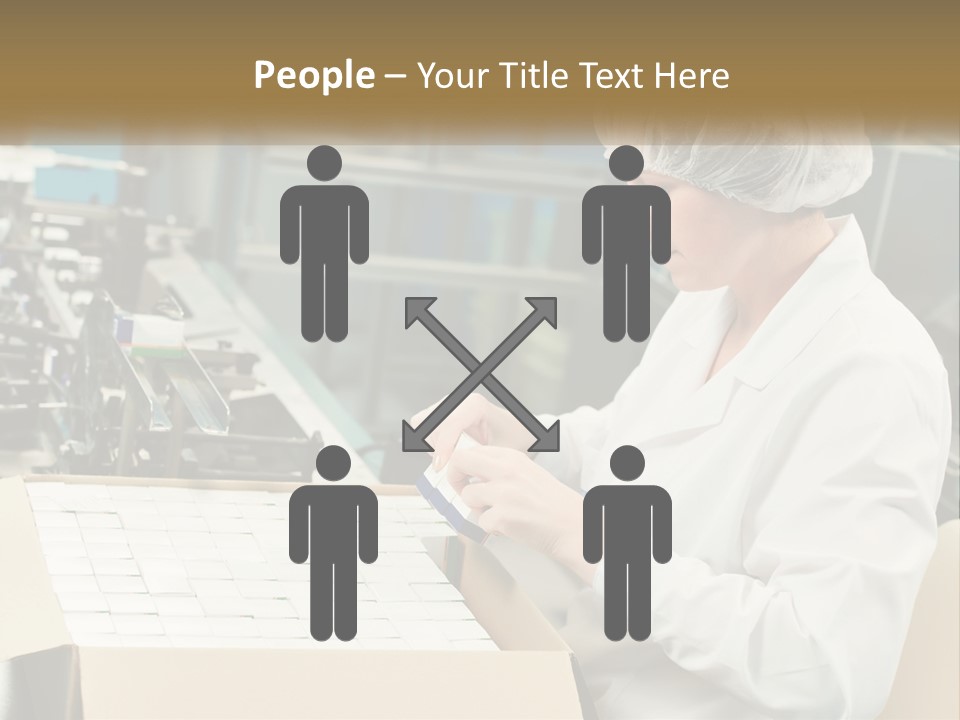 A Woman In A Factory Working On A Machine PowerPoint Template