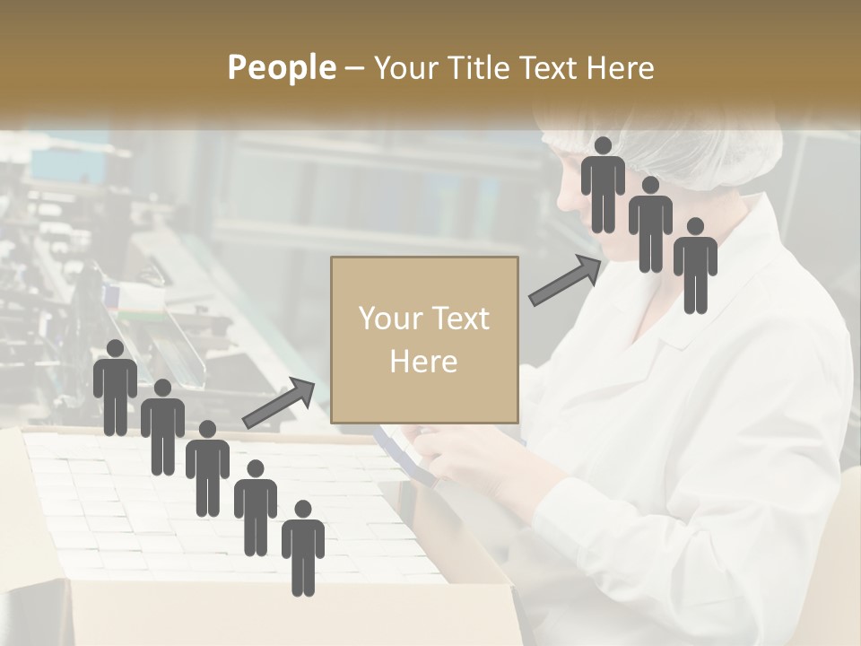 A Woman In A Factory Working On A Machine PowerPoint Template